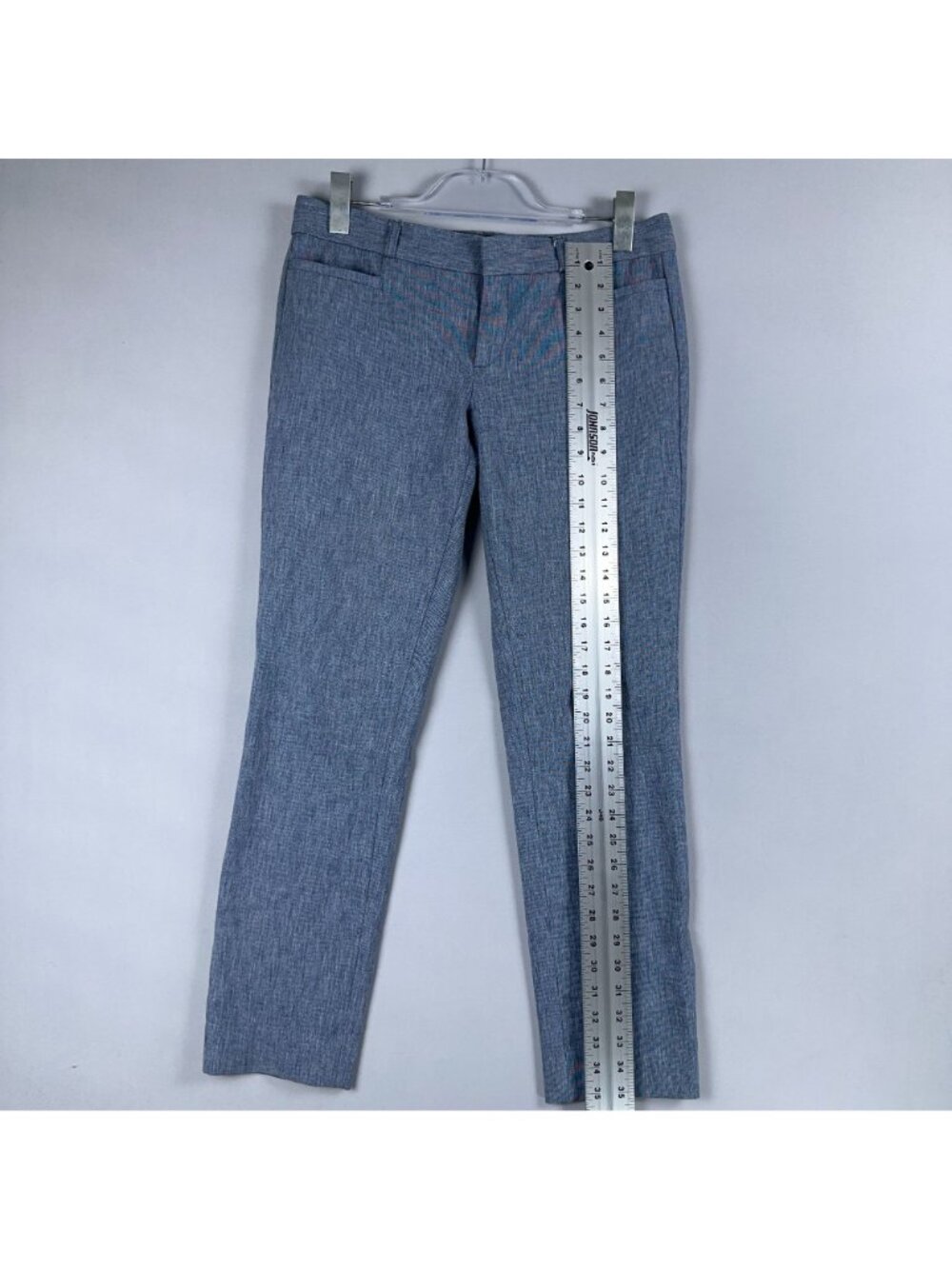 Banana Republic Sloan Ankle Pants Size 6 Large Blue Light Wash Stretch - Picture 8 of 13